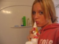 Cute blonde stripping