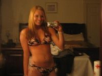 Cute blonde stripping