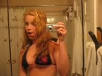 Cute blonde stripping