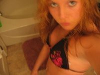 Cute blonde stripping