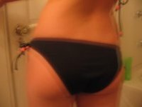Cute blonde stripping
