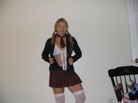 Blonde naughty schoolgirl