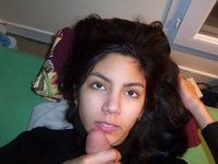 Mindy sucks deep