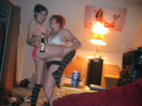 Tattooed Lesbians Getting Naughty For The Camera