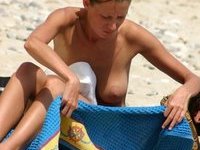 Topless Naked Beach Gal