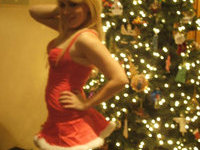 Blondie In A Sexy Santa Outfit