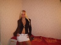 Blonde Sexy Gf Striptease In Bed