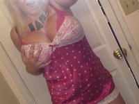 Blonde Self Shooter With Huge Tits