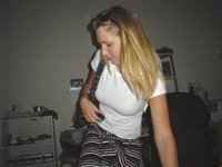 Blonde In Nightgown Masturbating