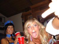 Blonde Babe Partying