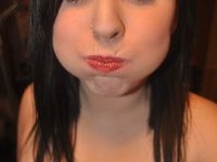 Busty Emo Babe Making Faces
