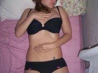 Busty Emo Girl In And Out Of Her Underwear