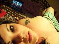 Emo Girl Displays Her Hot Tits
