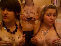 Emo Teens Covering Their Tits