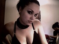 Goth Webcam Chick In Fishnets