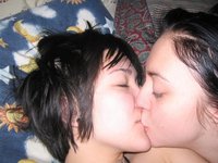 Lesbian Kissing In Bed