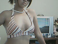 Lots Of Pout On This Azn Bikini Teen