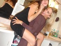 Hot lesbians partying