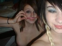 Two Emo Girls Self Shooting Naked
