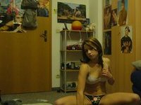 Teen in her room