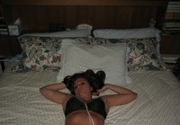 Sexy slut in hotel room