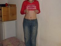 Russian teen at home