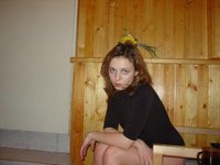 Russian amateur girl in sauna