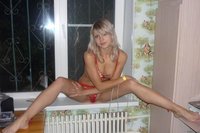 Blonde teen hottie teasing in her room