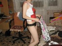 Russian amateur girl gives blowjob