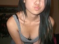 curvy asian girl posing