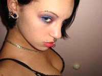 chick with multiple piercings