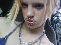 chick with multiple piercings