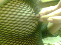 Tight fishnet dress