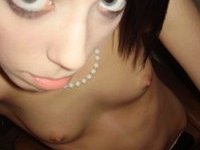 Petite Emo Teen Takes Naughty Selfpics In The Nude