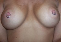 Girl with nipple rings