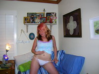 Pink Haired Punk Chick In Tiny Thongs