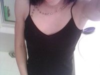 Emo babe shows tit