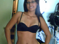 Wet Adrianna washing herself