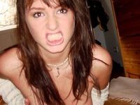 breasty brunette playing