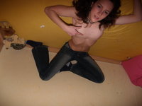 Hot skinny teen posing