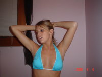 Blue bikini hot teen