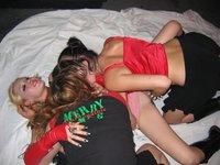 teen lesbians have threesome