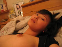 Topless asian girl