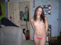 teen naked in her room