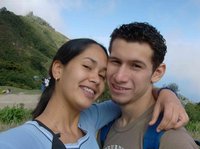 Latino couple on vacation