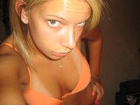 Blonde Alie stripping