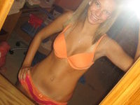Blonde Alie stripping