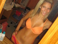 Blonde Alie stripping