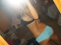 Blonde Alie stripping