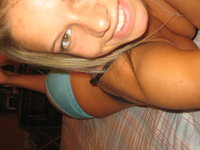 Blonde Alie stripping